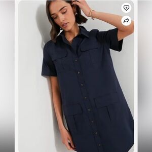 NWT Navy Lightweight Poplin Nala Dress